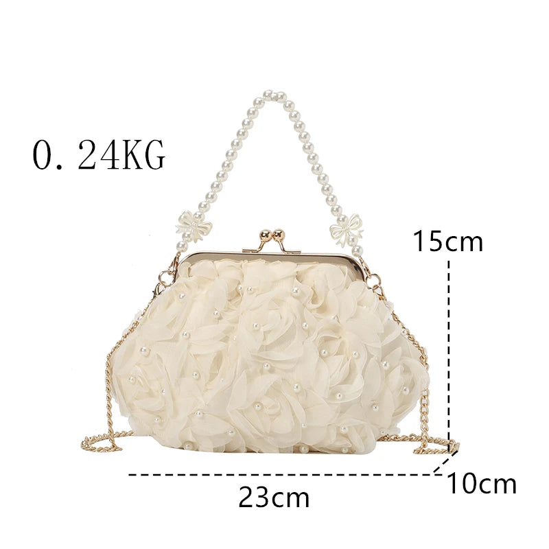Bolsa de Jantar Elegante de Luxo Florença | Clutch Bags | Cores variadas | Lateral | Vivièn