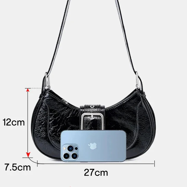 Bolsa de Ombro de Couro Elegante | Shoulder Bags | Cores variadas | Detalhe 6 | Vivièn