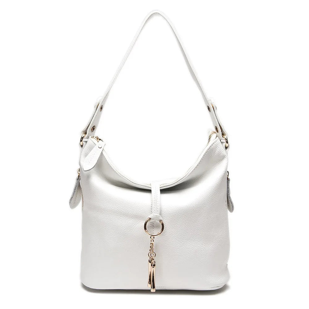 Bolsa de Ombro de Couro Genuíno Camille | Shoulder Bags | Cores variadas | Detalhe 7 | Vivièn