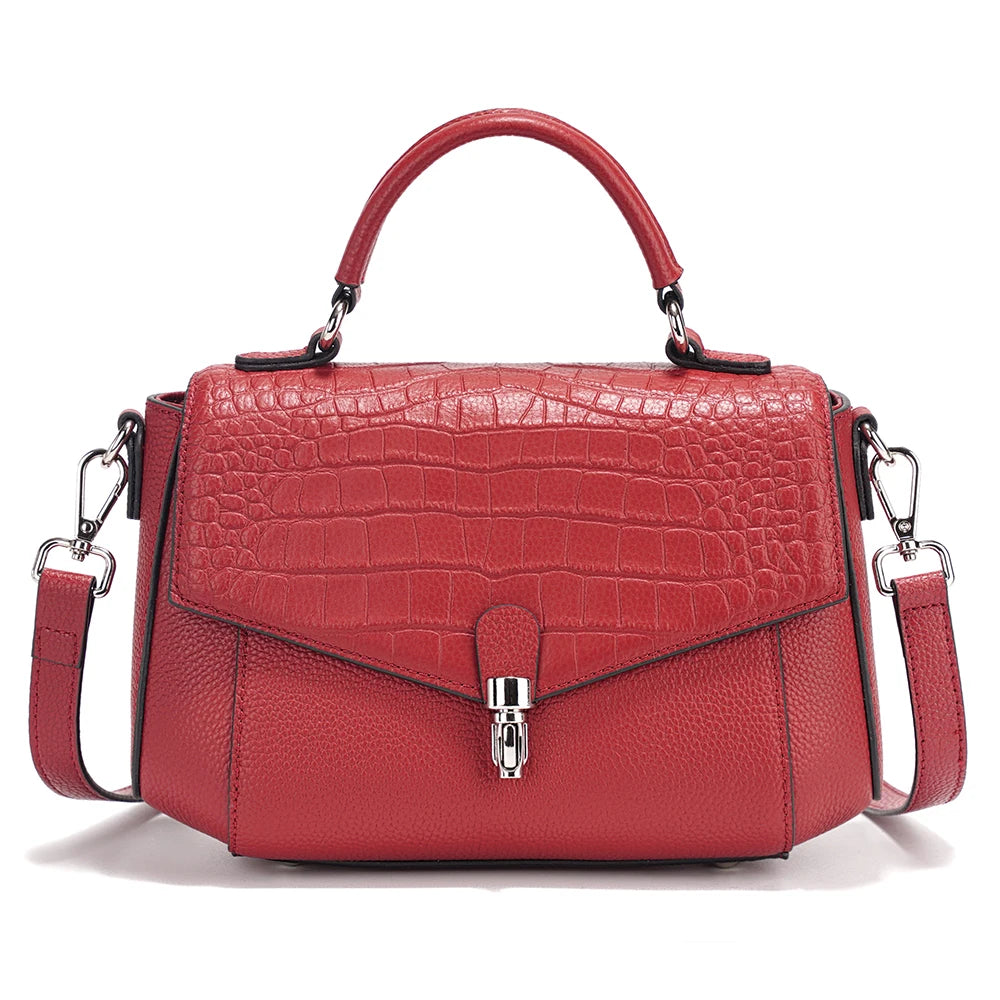 Bolsa de Ombro de Couro Genuíno Carmine | Shoulder Bags | Cores variadas | Detalhe 10 | Vivièn