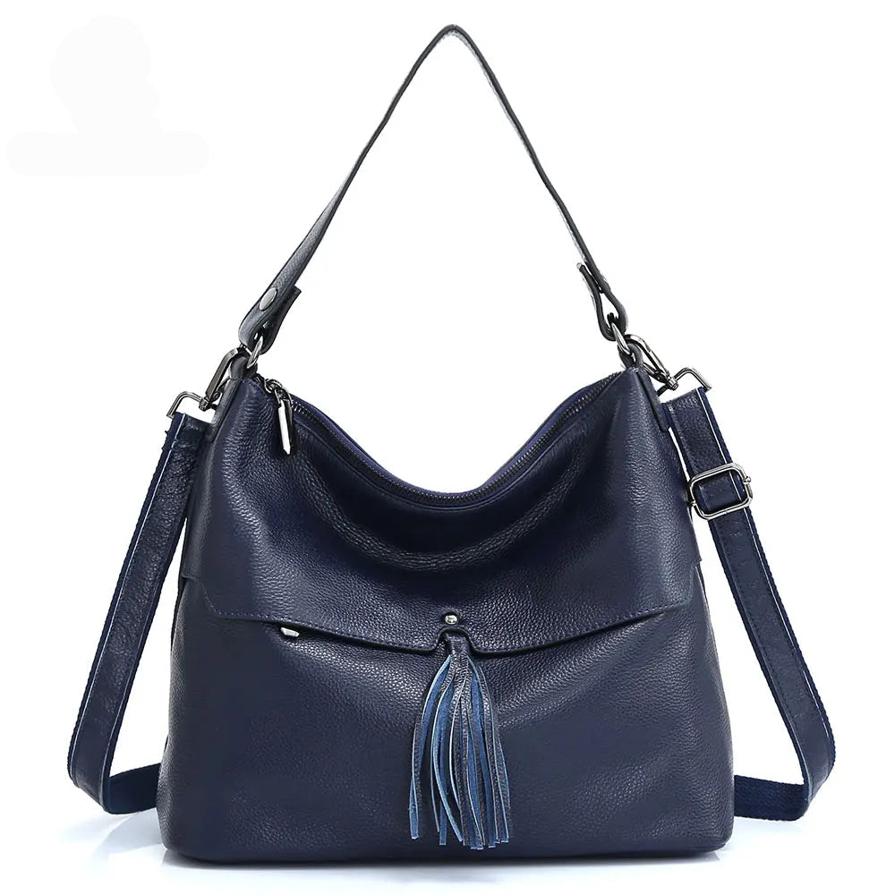 Bolsa de Ombro de Couro Genuíno Delphine | Bucket Bags | Cores variadas | Detalhe 10 | Vivièn