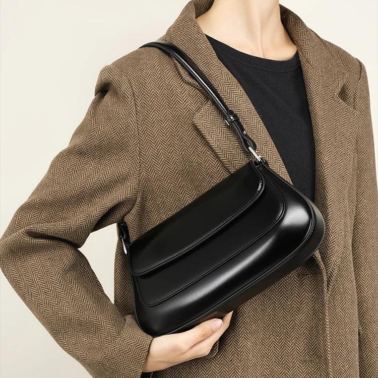 Bolsa de Ombro de Couro Genuíno Isadora | Shoulder Bags | Cores variadas | Costas | Vivièn