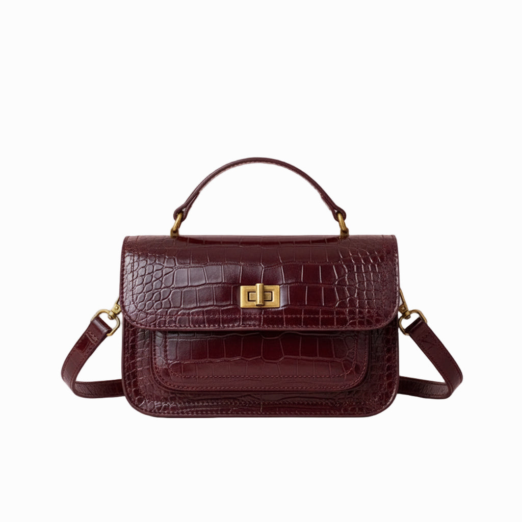 Bolsa Feminina de Couro Genuíno Barcelona | Cross Body Bags | Cores variadas | Vivièn