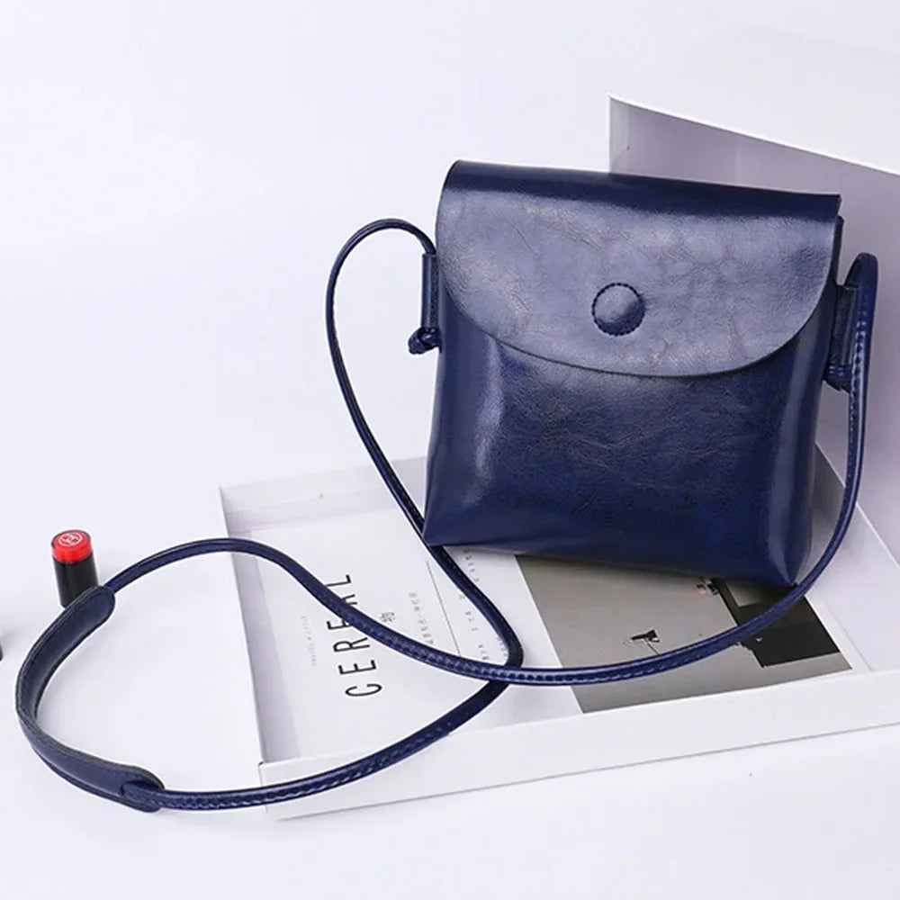 Bolsa Pequena Transversal de Couro Wallet | Cross Body Bags | Cores variadas | Detalhe 3 | Vivièn