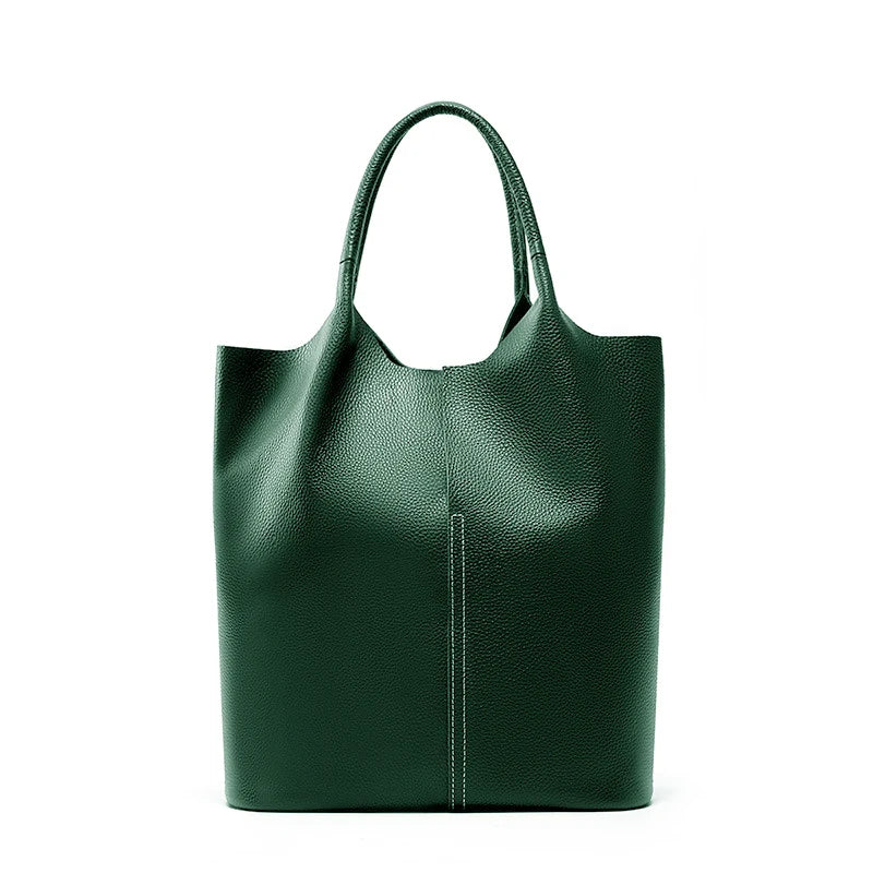 Bolsa Tote de Couro Genuíno Amélie | Bucket Bags | Cores variadas | Detalhe 15 | Vivièn