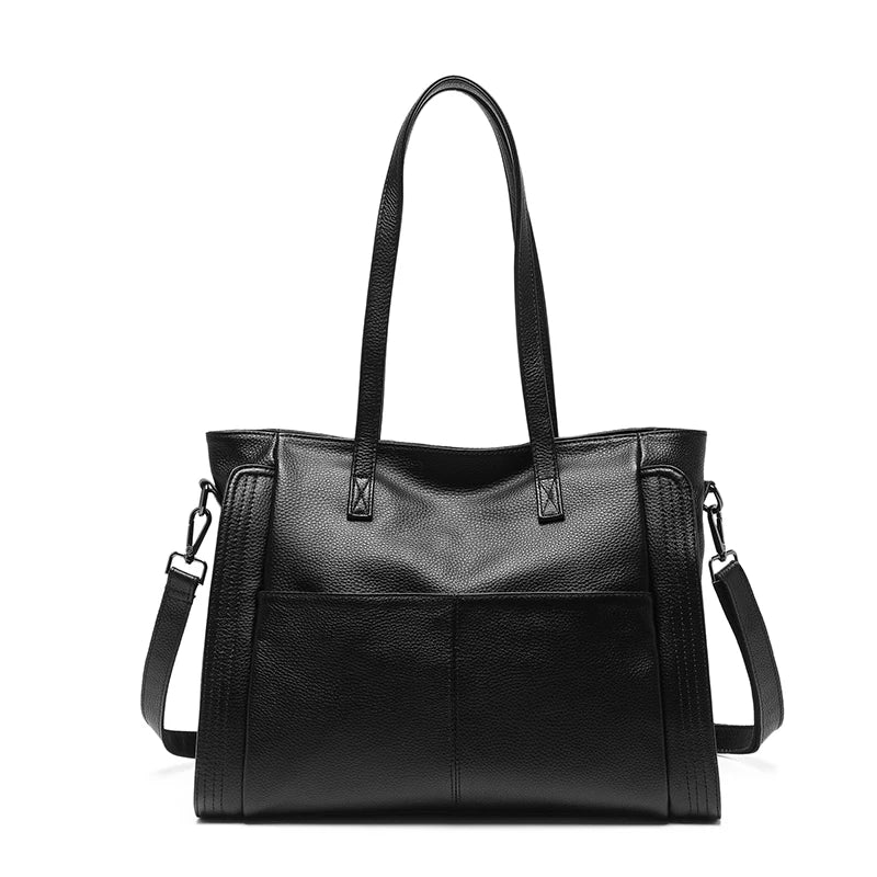 Bolsa Tote de Couro Genuíno Château | Bucket Bags | Cores variadas | Detalhe 10 | Vivièn