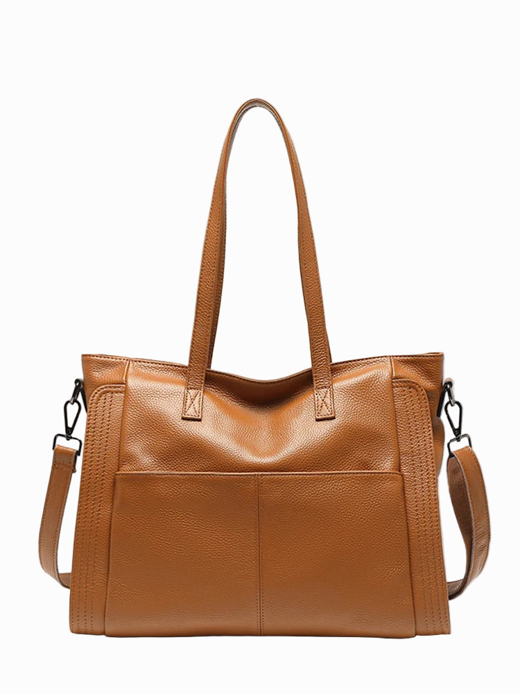 Bolsa Tote de Couro Genuíno Château | Bucket Bags | Cores variadas | Vivièn