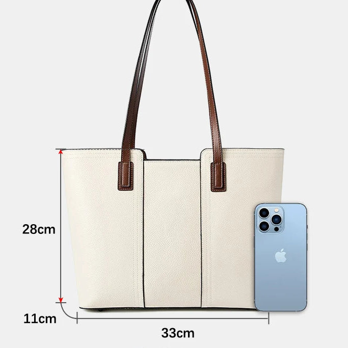 Bolsa Tote de Couro Genuíno Estella | Bucket Bags | Cores variadas | Detalhe 7 | Vivièn