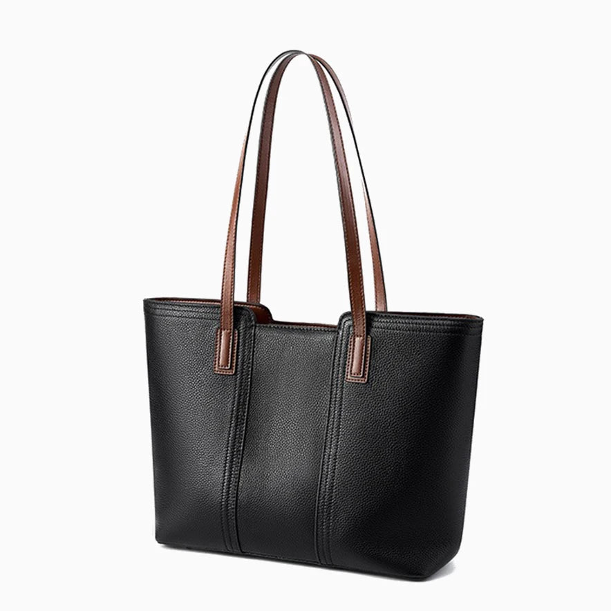 Bolsa Tote de Couro Genuíno Estella | Bucket Bags | Cores variadas | Detalhe 8 | Vivièn