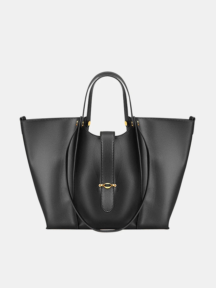 Bolsa Tote de Couro Genuíno Luciana | Bucket Bags | Cores variadas | Detalhe 5 | Vivièn