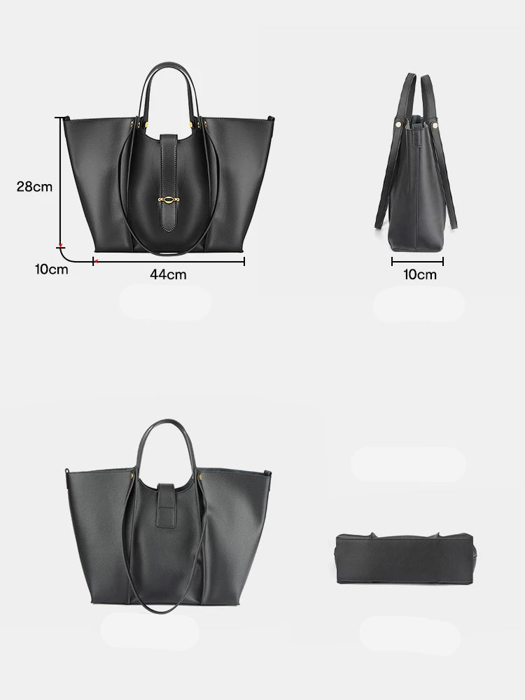 Bolsa Tote de Couro Genuíno Luciana | Bucket Bags | Cores variadas | Detalhe 6 | Vivièn