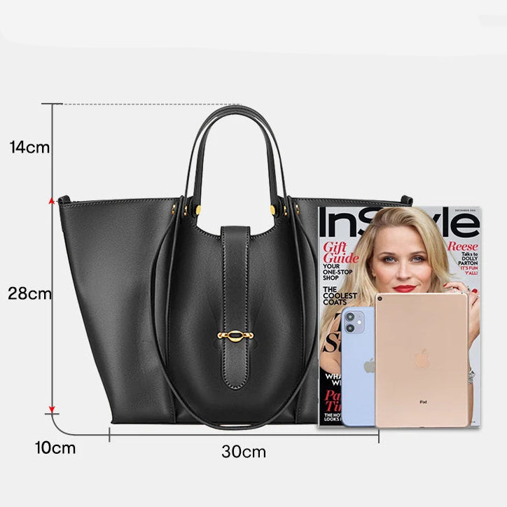 Bolsa Tote de Couro Genuíno Luciana | Bucket Bags | Cores variadas | Detalhe 7 | Vivièn