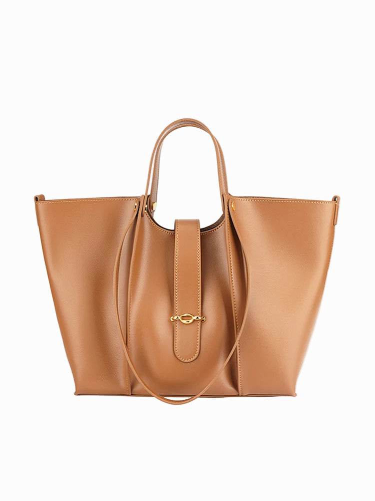 Bolsa Tote de Couro Genuíno Luciana | Bucket Bags | Cores variadas | Vivièn