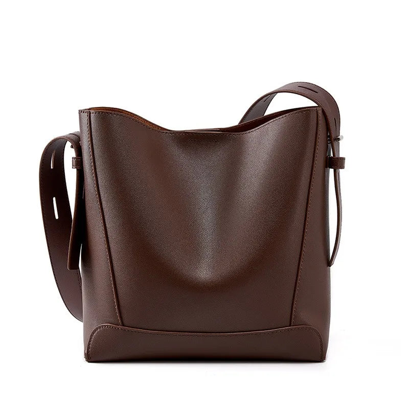 Bolsa Tote de Couro Genuíno Sonia | Bucket Bags | Cores variadas | Detalhe 9 | Vivièn