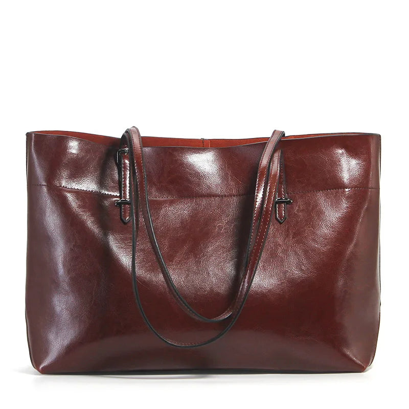 Bolsa Tote de Couro Genuíno Toscana | Bucket Bags | Cores variadas | Detalhe 7 | Vivièn