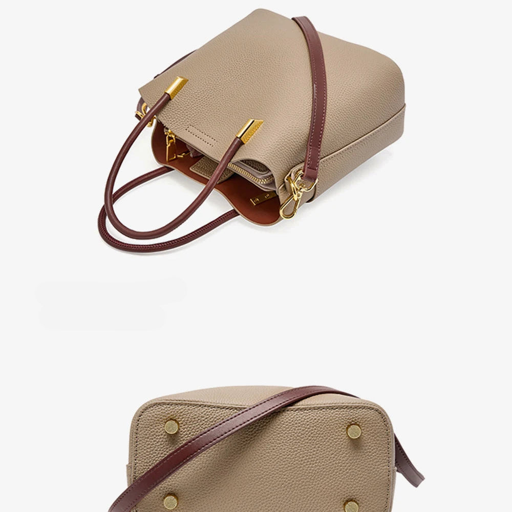 Bolsa Tote de Couro Parisienne | Bucket Bags | Cores variadas | Detalhe 6 | Vivièn