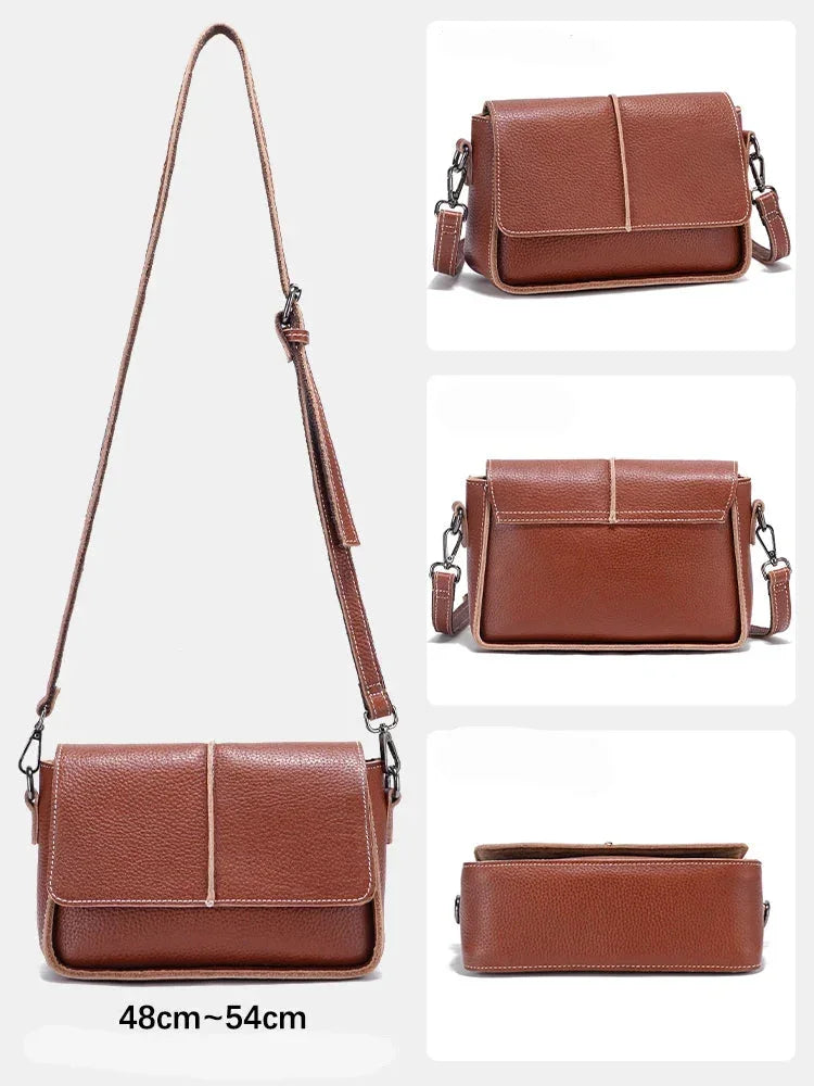 Bolsa Transversal de Couro Classic | Cross Body Bags | Cores variadas | Detalhe 1 | Vivièn
