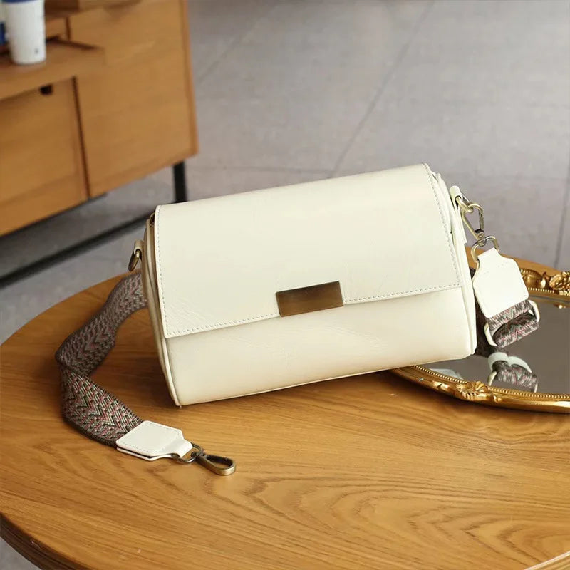 Bolsa Transversal de Couro Genuíno Zency | Cross Body Bags | Cores variadas | Detalhe 6 | Vivièn
