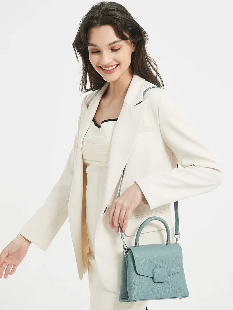 Bolsa Transversal de Couro Hasp | Cross Body Bags | Cores variadas | Costas | Vivièn