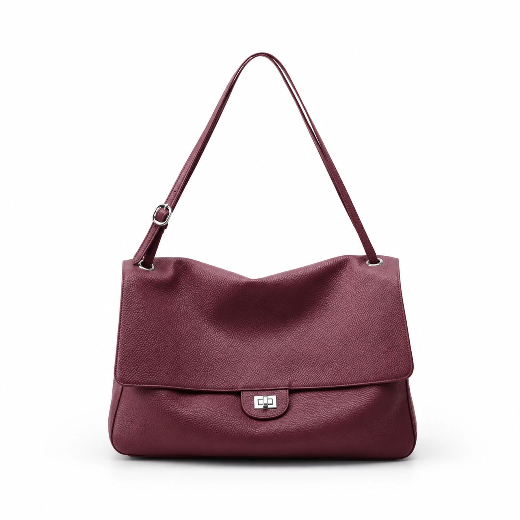 Bolsa Turim vinho em couro granulado | Vivièn