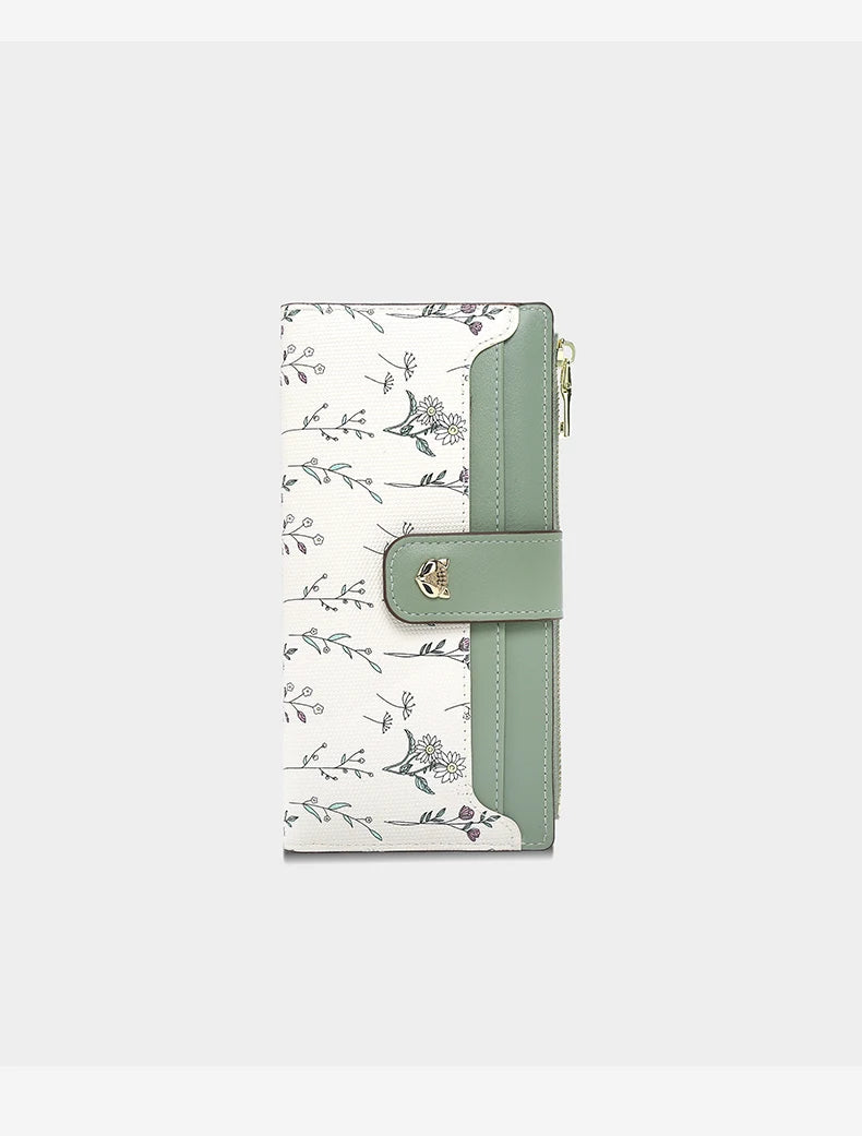 Carteira Feminina de Couro Alina | Wallets | Cores variadas | Detalhe 8 | Vivièn