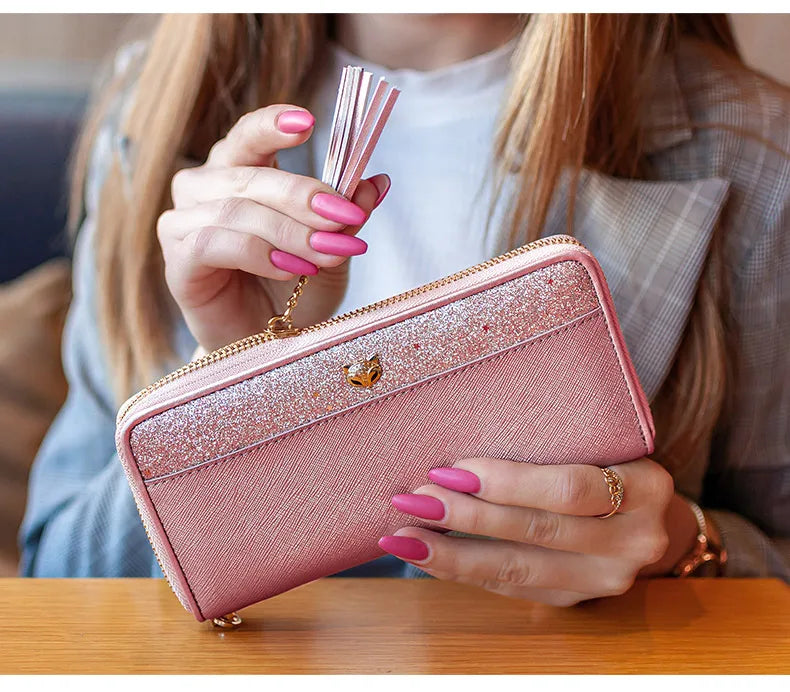 Carteira Feminina de Couro Clarice | Wallets | Rosa | Detalhe 4 | Vivièn