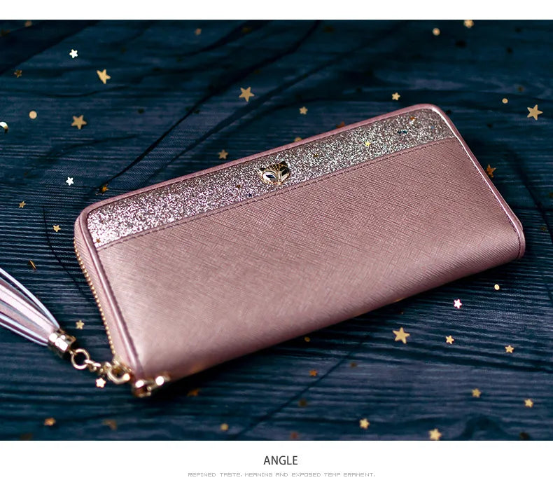 Carteira Feminina de Couro Clarice | Wallets | Rosa | Detalhe 9 | Vivièn