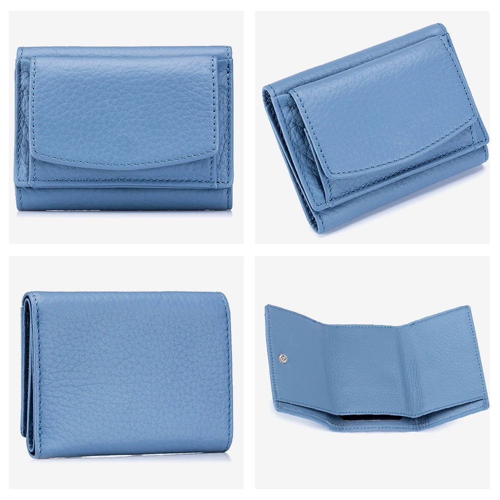 Carteira Feminina de Couro Genuíno Elora | Wallets | Cores variadas | Detalhe 2 | Vivièn