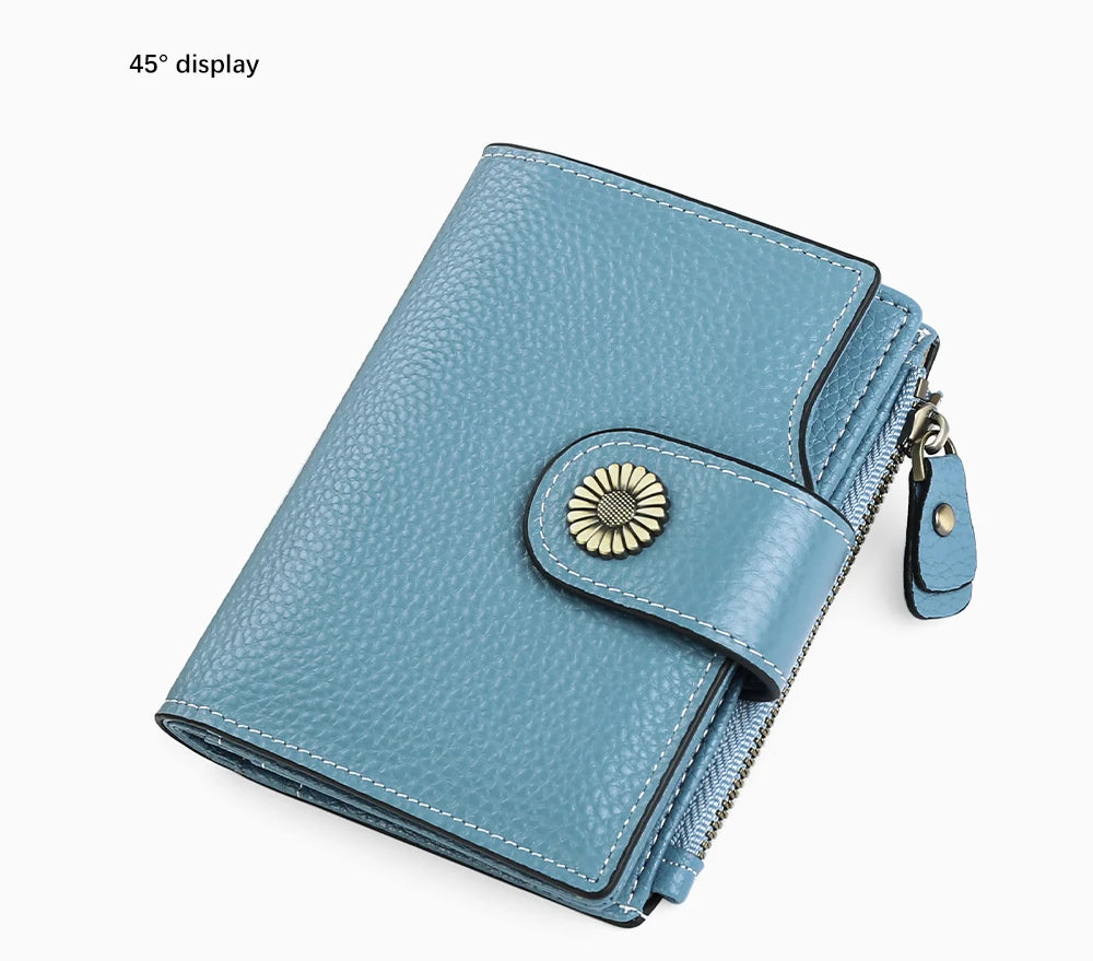 Carteira Feminina de Couro Genuíno Kira | Wallets | Cores variadas | Costas | Vivièn