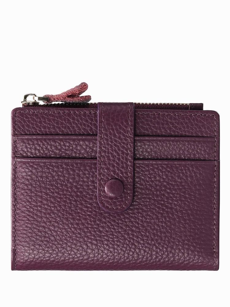 Carteira Feminina de Couro Genuíno Maia | Wallets | Cores variadas | Costas | Vivièn