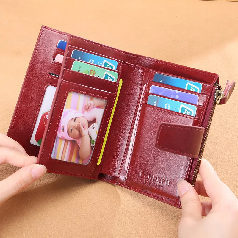 Carteira Feminina de Couro Inês | Wallets | Cores variadas | Detalhe 1 | Vivièn