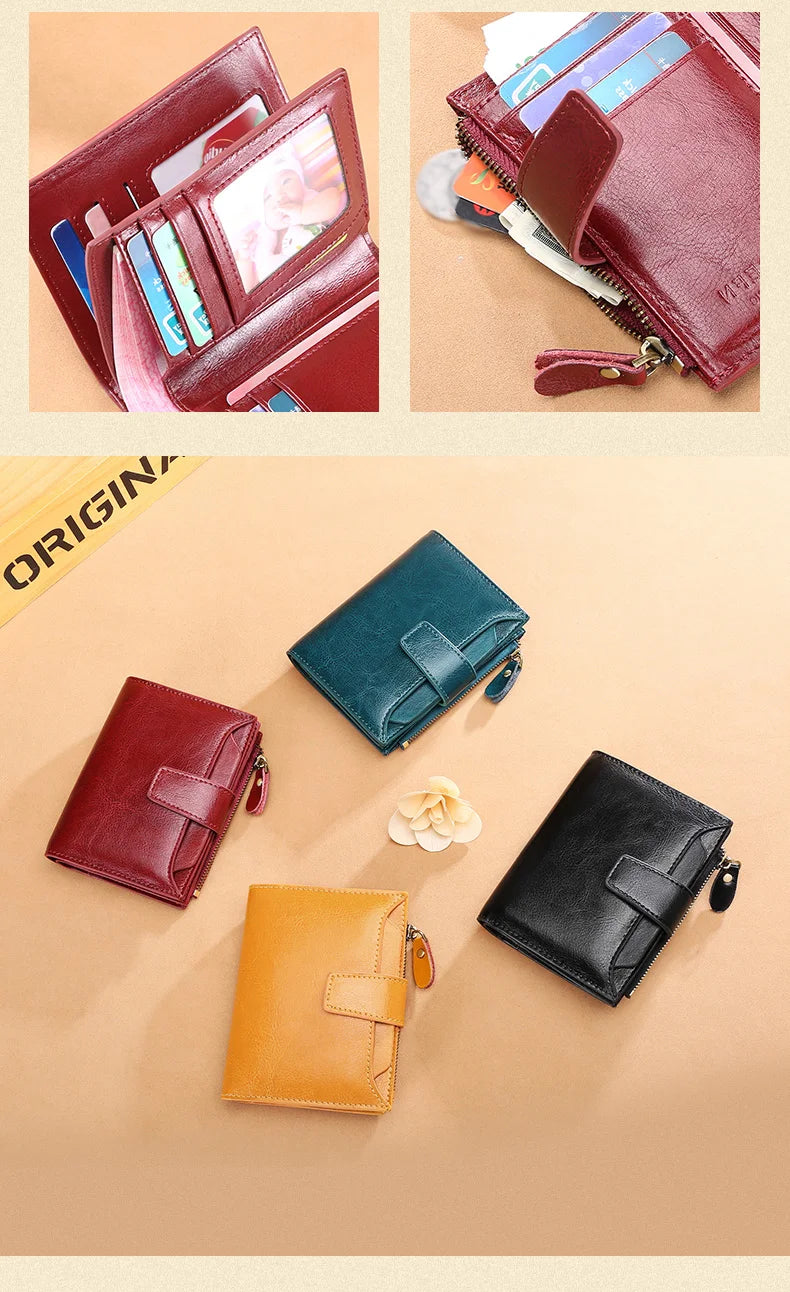 Carteira Feminina de Couro Inês | Wallets | Cores variadas | Detalhe 8 | Vivièn