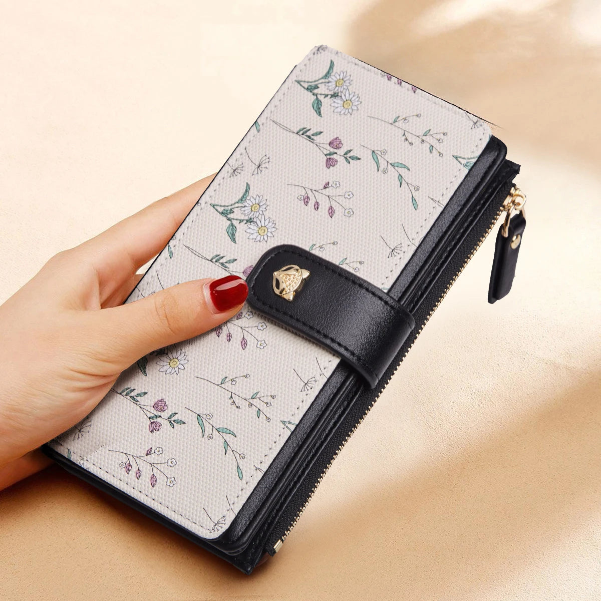 Carteira Feminina de Couro PU Selma | Wallets | Cores variadas | Detalhe 20 | Vivièn
