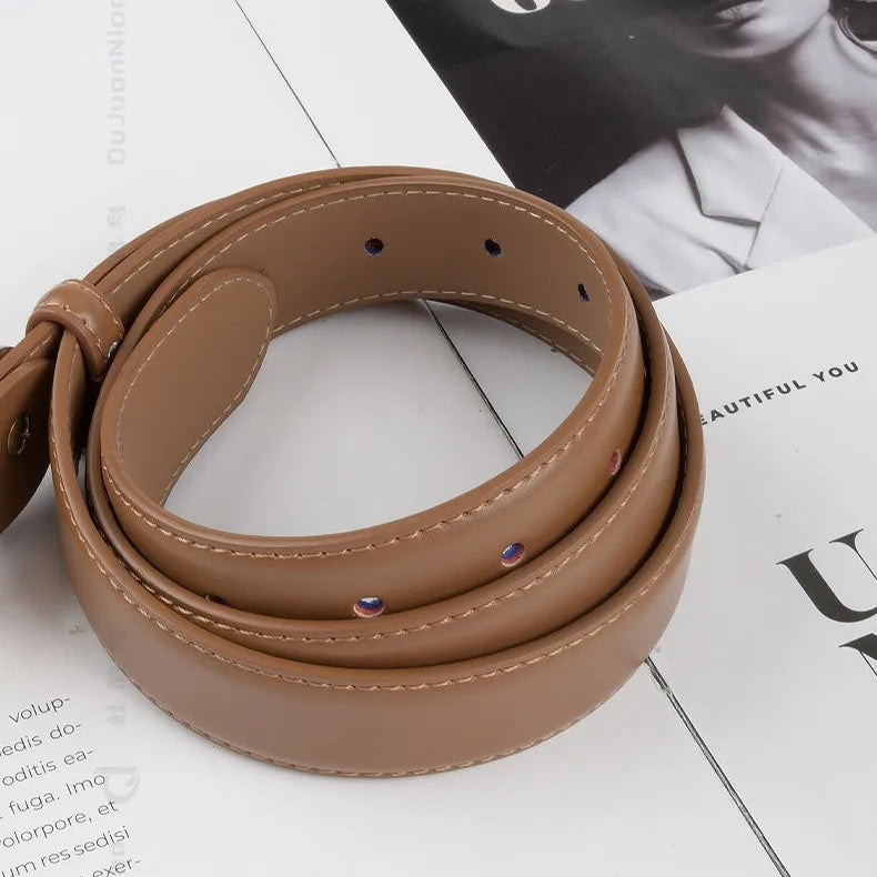 Cinto Feminino de Couro Agnes | Belts | Cores variadas | Detalhe 1 | Vivièn