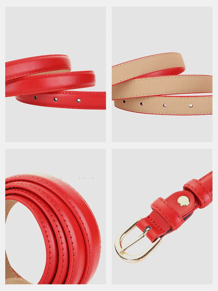 Cinto Feminino de Couro Genuíno Pilar | Belts | Cores variadas | Detalhe 2 | Vivièn