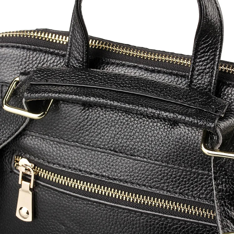Mochila Feminina de Couro Genuíno Geneviève | Backpacks | Cores variadas | Detalhe 2 | Vivièn