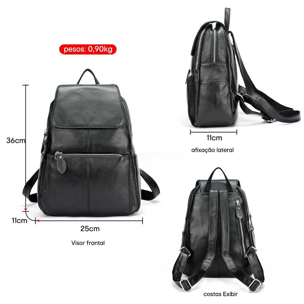 Mochila Feminina de Couro Genuíno Margot | Backpacks | Cores variadas | Detalhe 3 | Vivièn