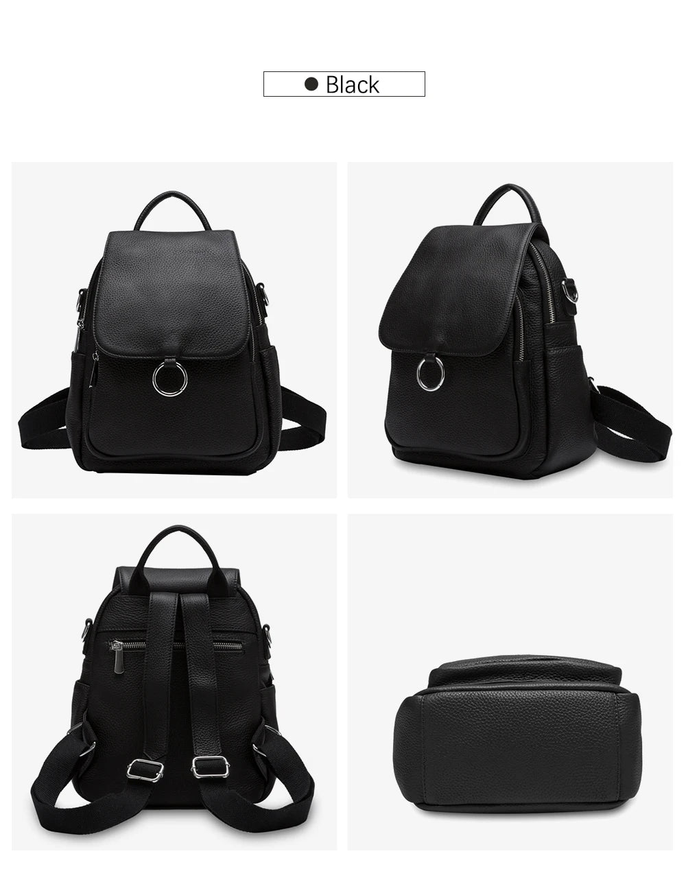 Mochila Feminina de Couro Viviane | Backpacks | Cores variadas | Detalhe 1 | Vivièn
