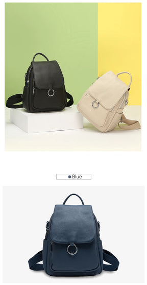 Mochila Feminina de Couro Viviane