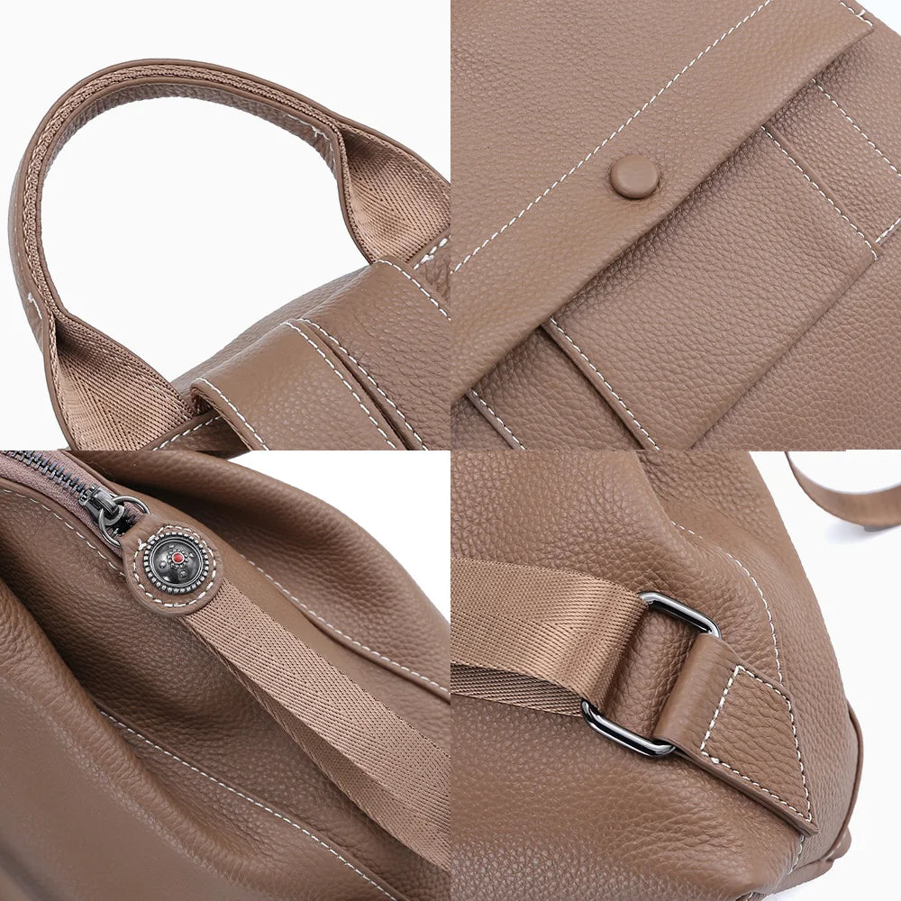 Mochila Feminina de Couro Simone