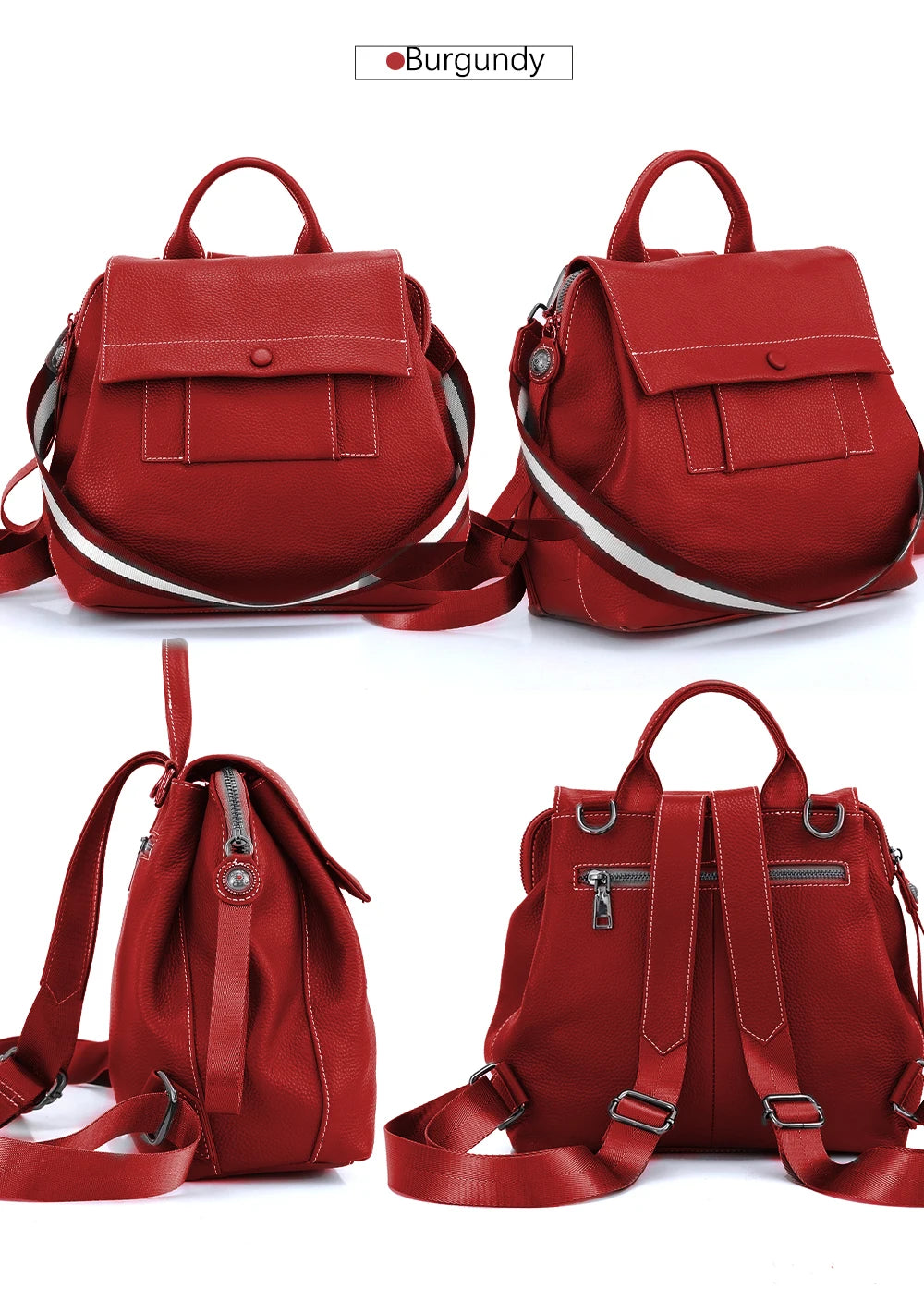 Mochila Feminina de Couro Simone