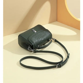 Bolsa de Ombro e Transversal de Couro Croco