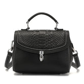 Bolsa de Ombro e Transversal de Couro Croco