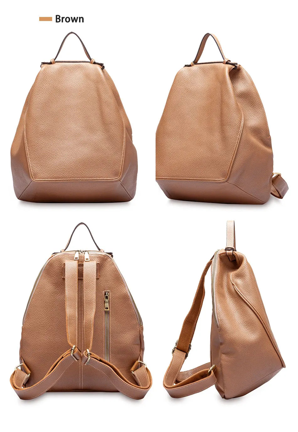 Mochila Feminina Elegante de Couro Genuíno Sofia