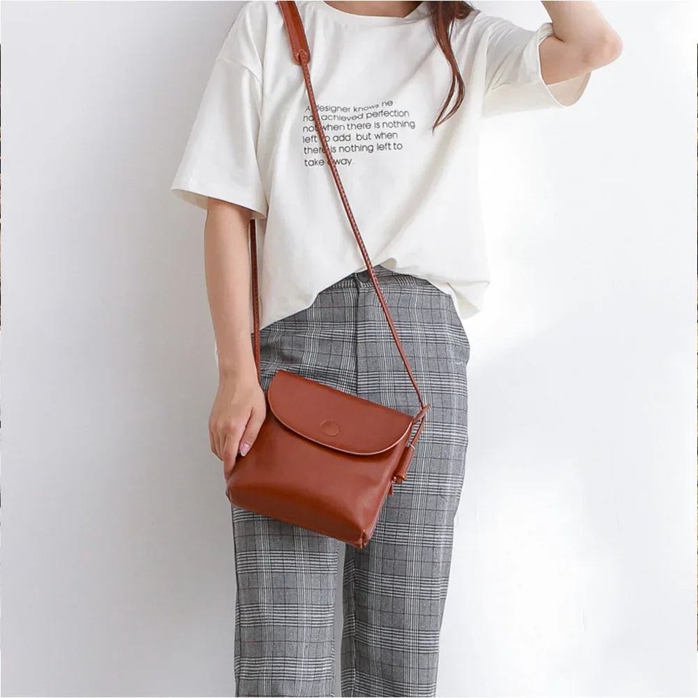 Bolsa Pequena Transversal de Couro Wallet