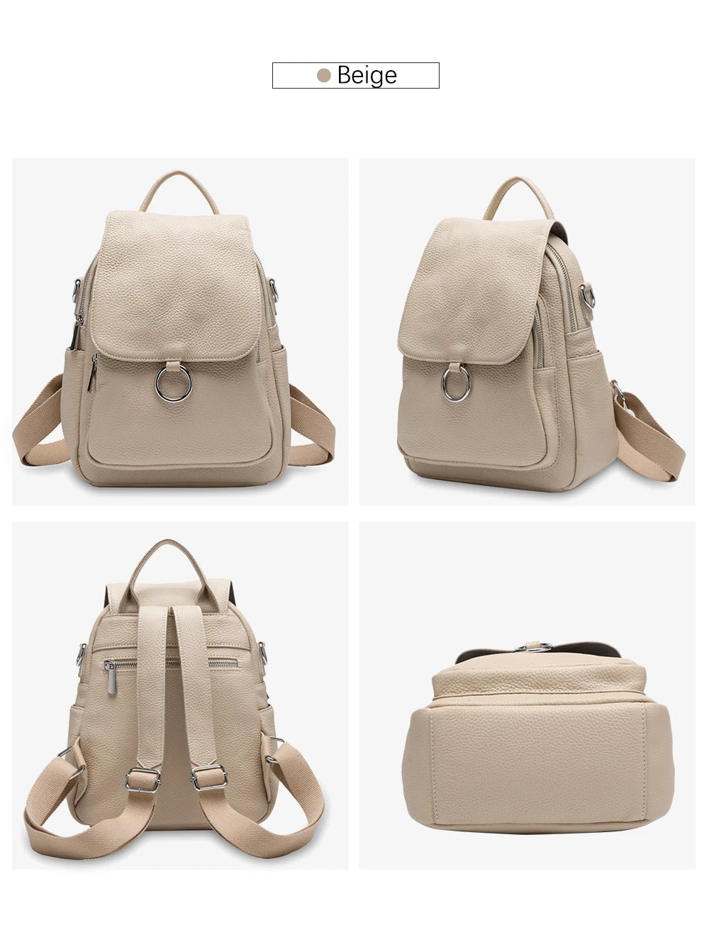 Mochila Feminina de Couro Viviane