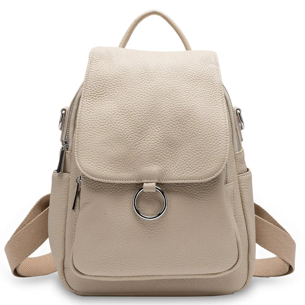 Mochila Feminina de Couro Viviane