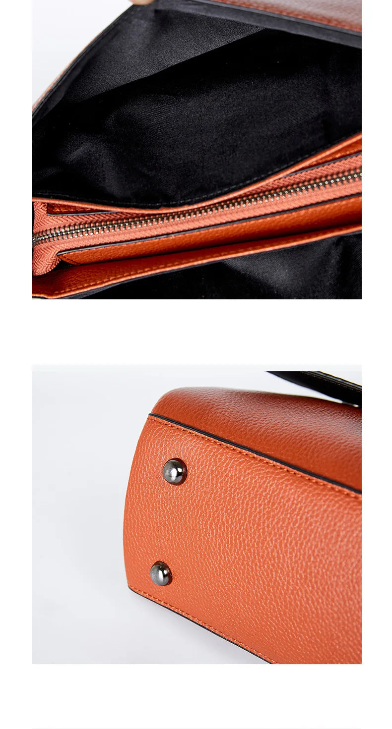 Bolsa de Ombro de Couro Vintage