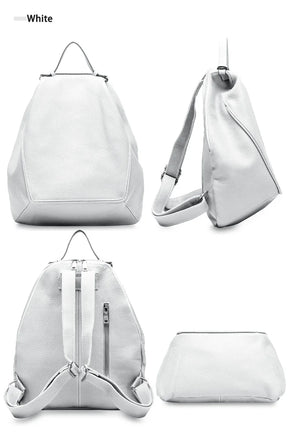 Mochila Feminina Elegante de Couro Genuíno Sofia