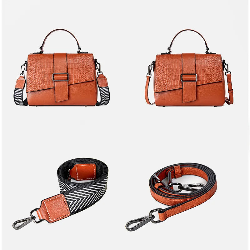 Bolsa de Ombro de Couro Vintage